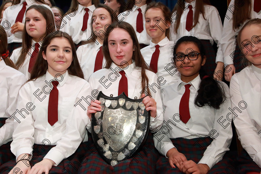 Feis27022019Wed73 
 73
Lia Marr, Nicola Daly and Dana Paul, Sacred Heart School Tullamore with The Father Mathew Perpetual Shield

Class: 81: The Father Mathew Perpetual Shield Part Choirs 19 Years and Under Two contrasting songs.

Feis Maiti 93rd Festival held in Fr. Mathew Hall. EEjob 27/02/2019. Picture: Gerard Bonus