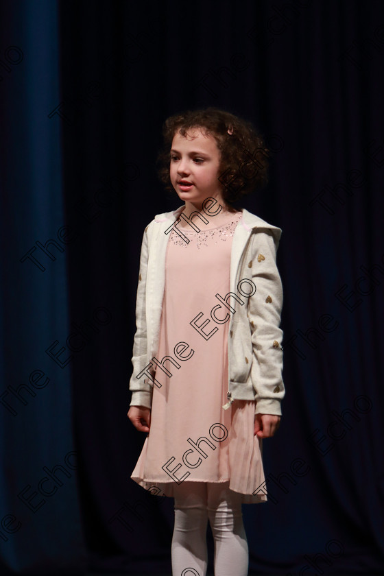 Feis30032019Sat24 
 24
Isaura Ramalho performing.

Class: 368: Solo Verse Speaking Girls 7 Years and Under Section 4 Either: The Mermaid Theresa Heine or Night Ride Celia Warren.

Feis Maiti 93rd Festival held in Fr. Mathew Hall. EEjob 30/03/2019. Picture: Gerard Bonus