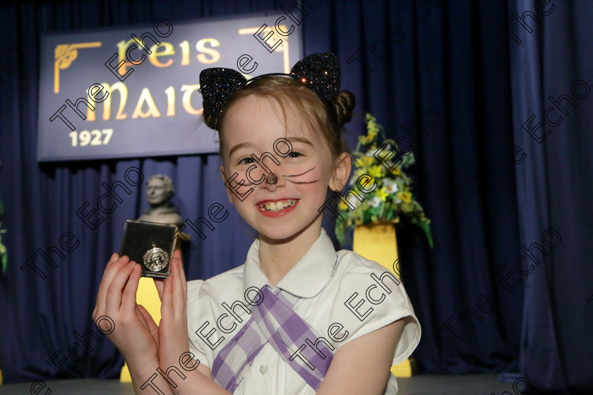 Feis20032018Tue36 
 36
Silver Medallist Charlotte Herlihy from Ballinhassig for her performance of The Tale of Tom Kitten by Beatrix Potter.
 Speech and Drama Class: 329: Dramatic Solo 8 Years and Under Feis Maiti 92nd Festival held in Fr. Mathew Hall. EEjob 20/03/2018 Picture: Gerard Bonus