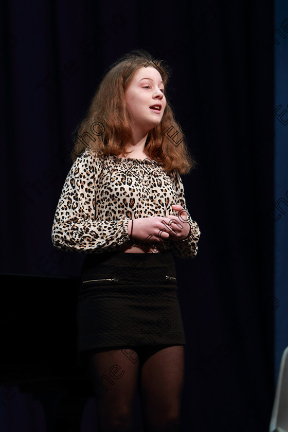 Feis10022019Sun22 
 22
Sarah Lysaght singing Somewhere thats green from Little Shop of Horrors.

Class: 112: The C.A.D.A. Perpetual Trophy Solo Action Song 14 Years and Under Section 2 An action song of own choice.

Feis Maiti 93rd Festival held in Fr. Matthew Hall. EEjob 10/02/2019. Picture: Gerard Bonus