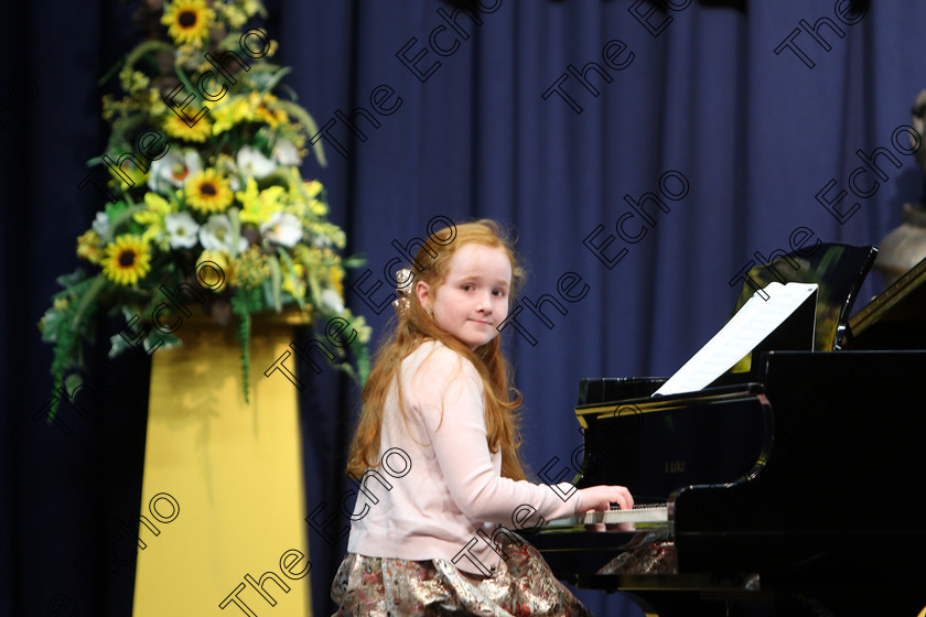 Feis02022018Fri11 
 11
Mia Tobin performing.
 Instrumental Music Class: 187: Piano Solo 9 Years and Under Confined Feis Maiti 92nd Festival held in Fr. Matthew Hall. EEjob 02/02/2018 Picture: Gerard Bonus.