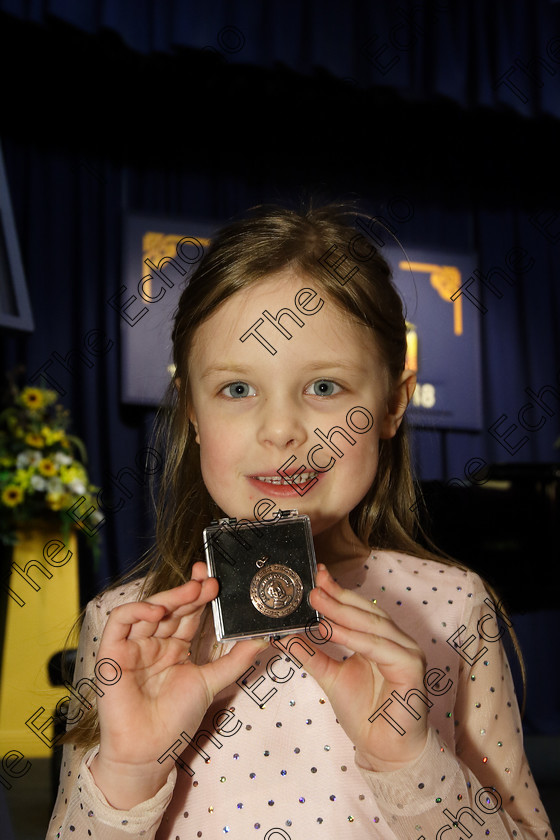 Feis27032018Tue50 
 50
Bronze Medallist Eliza Finn from Kilshanna.
 Singing Class: 56: 7 Years and Under Crawley The Penguin Dance Feis Maiti 92nd Festival held in Fr. Mathew Hall. EEjob 27/03/2018 Picture: Gerard Bonus