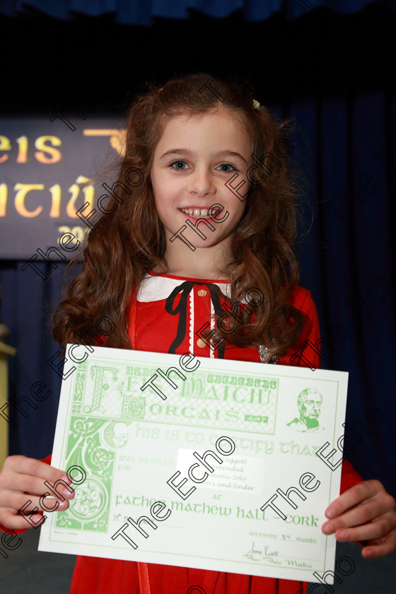 Feis14032019Thu26 
 26
Commended Katie Raggett from Rathcormac.

Class: 328: The Fr. Nessan Shaw Memorial Perpetual Cup Dramatic Solo 10YearsandUnder Section 2 A Solo Dramatic Scene not to exceed 4 minutes.

Feis Maiti 93rd Festival held in Fr. Mathew Hall. EEjob 14/03/2019. Picture: Gerard Bonus.