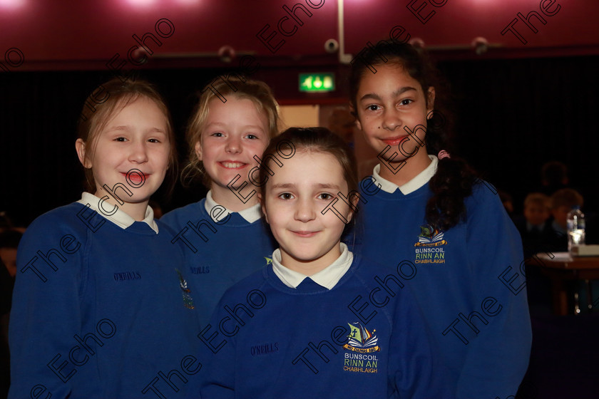 Feis20032019Wed11 
 11
Alicja Swierczynska, Caoimhe Murphy, Blthnaid Corrick and Aide Holdyova from Bun Rinn An Cabhlaigh, Cobh.

Class: 476: The Peg OMahony Memorial Perpetual Cup Choral Speaking 4th Class (a) The Three Little Pigs Marian Swinger (b) Own Choice.

Feis Maiti 93rd Festival held in Fr. Mathew Hall. EEjob 20/03/2019. Picture: Gerard Bonus.