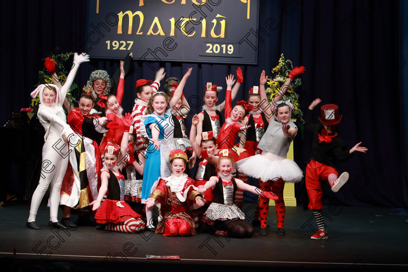 Feis12022019Tue52 
 49~53
CADA Performing Arts presenting Alice in the underworld.

Class: 102: The Juvenile Perpetual Cup Group Action Songs 13 Years and Under A programme not to exceed 10minutes.

Feis Maiti 93rd Festival held in Fr. Mathew Hall. EEjob 12/02/2019. Picture: Gerard Bonus