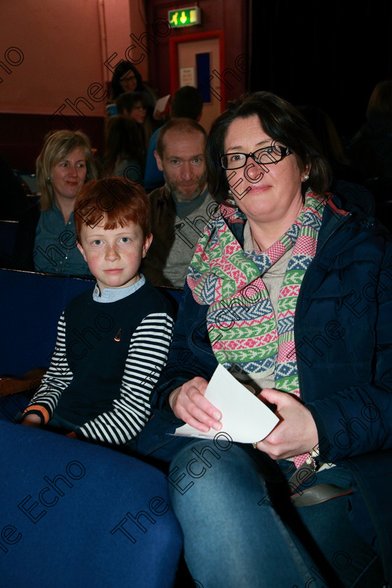 Feis24022018Sat61 
 61
Performer Jack Hennessy from Waterford with his mum Anna.
 Speech and Drama Class: 381: Solo Verse Speaking Boys 8 Years and Under Section 2 Feis Maiti 92nd Festival held in Fr. Mathew Hall. EEjob 24/02/2018 Picture: Gerard Bonus.