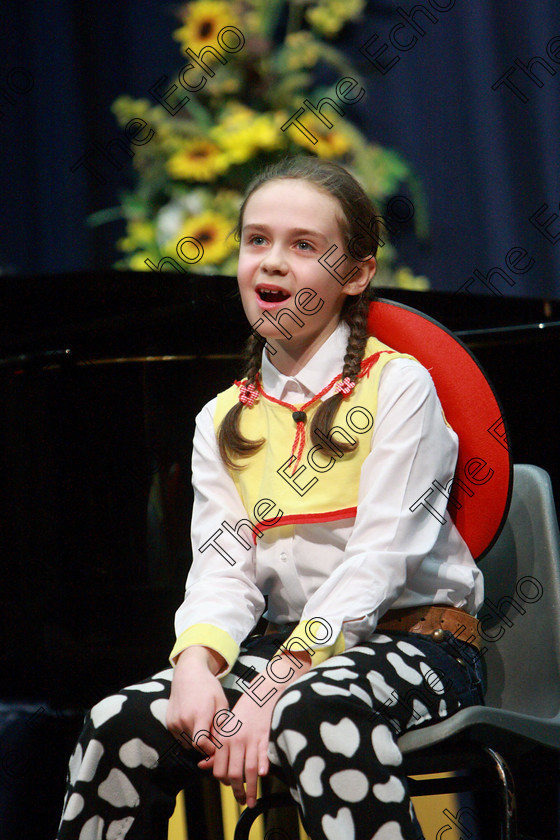 Feis26032018Mon32 
 31~32
Orla Deasy performing When She Loved me from Toy Story.
 Speech and Drama Class: 114: The Altrusa Club of Cork Perpetual Trophy Solo Action Song 10 Years and Under Section 3Feis Maiti 92nd Festival held in Fr. Mathew Hall. EEjob 26/03/2018 Picture: Gerard Bonus