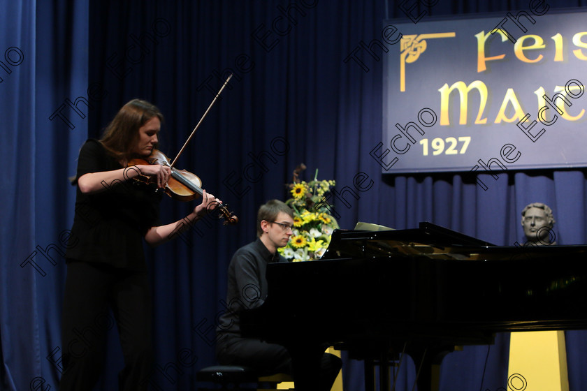 Feis31012018Wed22 
 22
Kate Fleming from Glasheen performing Bruch Violin Concerto 3rd movement with accompanist Conor Palliser 
 Instrumental Music; Class: 236 The Shanahan & Co. Perpetual Cup: Advance Violin, one movement from a Concerto; Feis Maiti 92nd Festival held in Fr. Matthew Hall. EEjob 31/01/2018. Picture: Gerard Bonus.