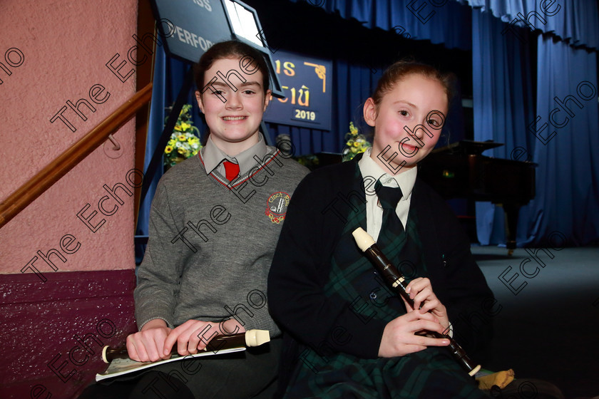 Feis08022019Fri03 
 3
Bronze Duet: Lucy Kirwan and Georgia Ellen Hynes McLoughlin from Tower.

Class: 225: Recorder Duets 13 Years and Under Programme not to exceed 6 minutes.

Feis Maiti 93rd Festival held in Fr. Matthew Hall. EEjob 08/02/2019. Picture: Gerard Bonus