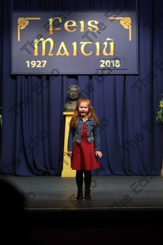 Feis12032018Mon12 
 12
Performer Dire Power from Castletownroche reciting her poem.
 Speech and Drama Class: 365: Solo Verse Speaking Girls 10 Years and Under Section 4 Feis Maiti 92nd Festival held in Fr. Mathew Hall. EEjob 12/03/2018 Picture: Gerard Bonus