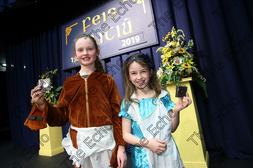 Feis26032019Tue40 
 40
Bronze Medalists Sarah OSullivan and Laura Coomey from Ovens.

Class: 312: Dramatic Duo 10 Years and Under Section 1, A Duo Scene not exceeding 5minutes.

Feis Maiti 93rd Festival held in Fr. Mathew Hall. EEjob 26/03/2019. Picture: Gerard Bonus