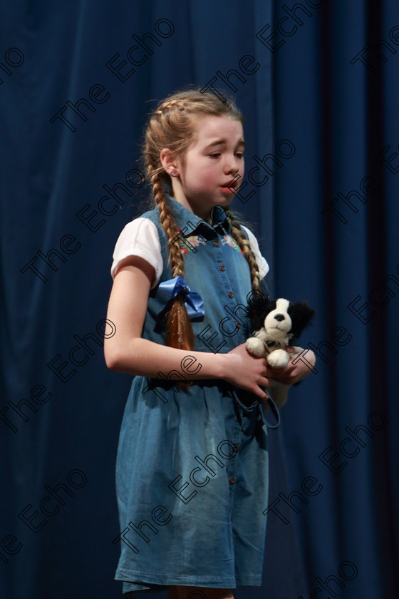 Feis08032019Fri14 
 14
Rocha Murphy from Castlemartyr giving a Commended performance of In The Cyclone from The Wizard of Oz.

Class: 328: The Fr. Nessan Shaw Memorial Perpetual Cup Dramatic Solo 10YearsandUnder Section 1 A Solo Dramatic Scene not to exceed 4 minutes.

Feis Maiti 93rd Festival held in Fr. Mathew Hall. EEjob 08/03/2019. Picture: Gerard Bonus