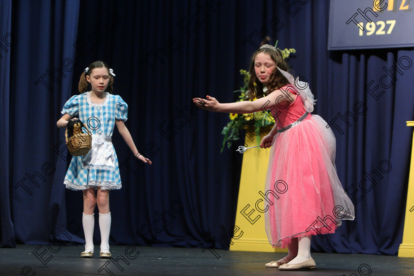 Feis24032018Sat35 
 33~36
Aisling Hyde and Laoise Aherne performing a part of from The Wizard of Oz from The Book.
 Speech and Drama Class: 312: Dramatic Duo 10 Years and Under Feis Maiti 92nd Festival held in Fr. Mathew Hall. EEjob 24/03/2018 Picture: Gerard Bonus