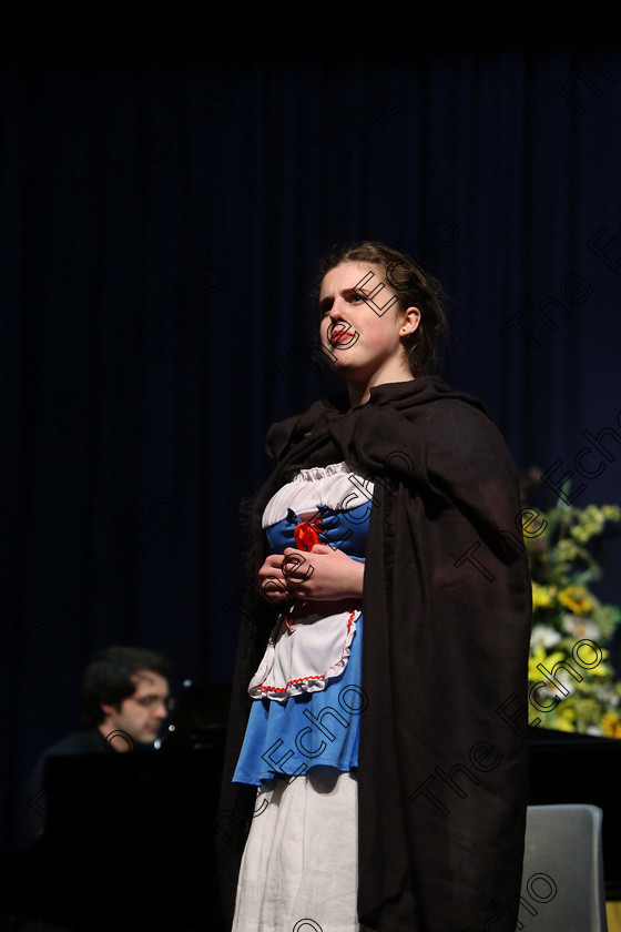 Feis06032018Tue36 
 36
Olivia Underhill performing Home from Beauty and the Beast.
 Singing and School Choirs Class: 24: The David OBrien and Frances Reilly Perpetual Trophy Musical Theatre 16 Years and Under Section 1 Feis Maiti 92nd Festival held in Fr. Mathew Hall. EEjob 06/03/2018 Picture: Gerard Bonus.