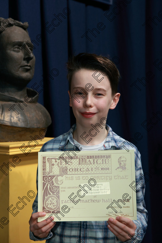 Feis23022018Fri71 
 71
3rd place Darach Fanning from Glasheen.
 Speech and Drama Class: 378: Solo Verse Speaking Boys 11 Years and UnderSection 1 Feis Maiti 92nd Festival held in Fr. Mathew Hall. EEjob 23/02/2018 Picture: Gerard Bonus.