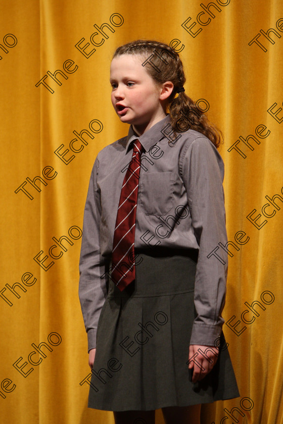 Feis19022018Mon15 
 15
Ella Harty introducing her scene.
 Speech and Drama Class: 327: The Hartland Memorial Perpetual Trophy Dramatic Solo 12YearsandUnder Section 1 Feis Maiti 92nd Festival held in Fr. Mathew Hall. EEjob 19/02/2018 Picture: Gerard Bonus.