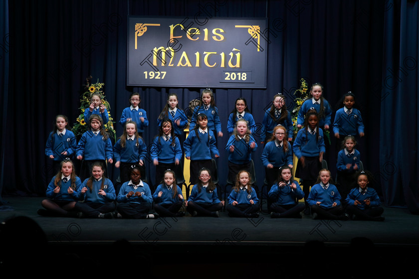 Feis13032018Tue17 
 14~17
St Marys NS Cobh 4th Class performing My Pony by Anonymous as their own choice.
 Speech and Drama Class: 3rd & 4th Class Primary Schools, Action Verse Feis Maiti 92nd Festival held in Fr. Mathew Hall. EEjob 13/03/2018 Picture: Gerard Bonus.