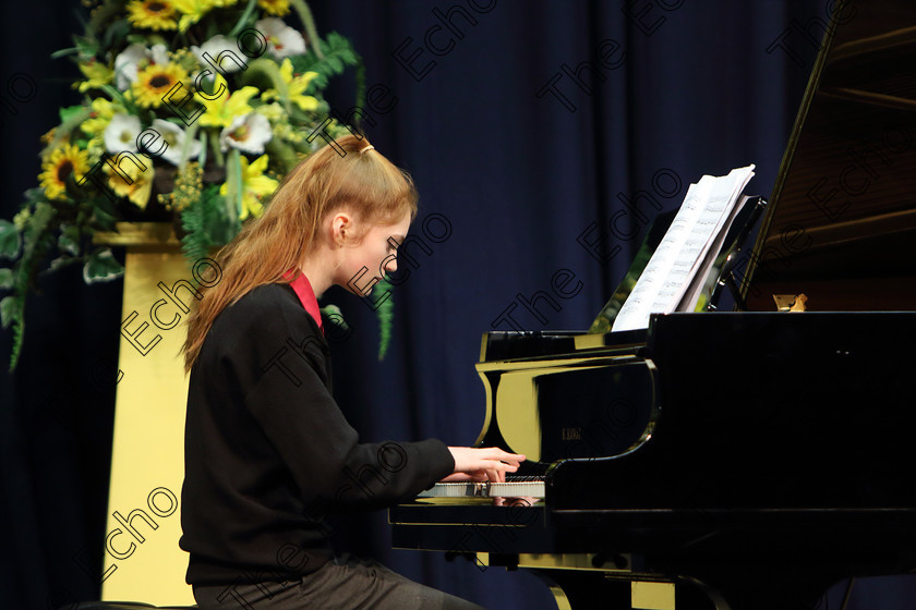 Feis31012019Thur18 
 18
Maire Hayes performing set piece.

Class: 164: Piano Solo 14 Years and Under (a) Schezo in B Flat D.593 No.1 (b) Contrasting piece of own choice not to exceed 3 minutes.

Feis Maiti 93rd Festival held in Fr. Matthew Hall. EEjob 31/01/2019. Picture: Gerard Bonus