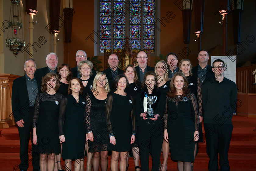 Feis04022018Sun83 
 83~84
Cantate with Musical Director Elaine Kelly; winners of The Lynch Memorial Perpetual Cup 
Holy Trinity Capuchin Church Adult Choirs Class: 78: The Lynch Memorial Perpetual Cup Adult Vocal Choirs Two Contrasting Songs Feis Maiti 92nd Festival held in Fr. Mathew Hall. EEjob 04/02/2018 Picture: Gerard Bonus.