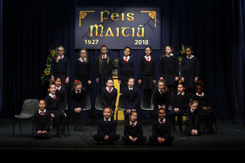 Feis23022018Fri30 
 15~31
St. Vincents 4th Class performing.
 Speech and Drama Class: 476: The Peg OMahony Memorial Perpetual Cup Choral Speaking 4th Class Feis Maiti 92nd Festival held in Fr. Mathew Hall. EEjob 23/02/2018 Picture: Gerard Bonus.