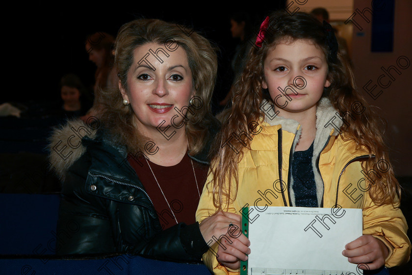 Feis02022018Fri24 
 24
Performer Isabella Place from Farnanes with her mother Ranka.
 Instrumental Music Class: 187: Piano Solo 9 Years and Under Confined Feis Maiti 92nd Festival held in Fr. Matthew Hall. EEjob 02/02/2018 Picture: Gerard Bonus.