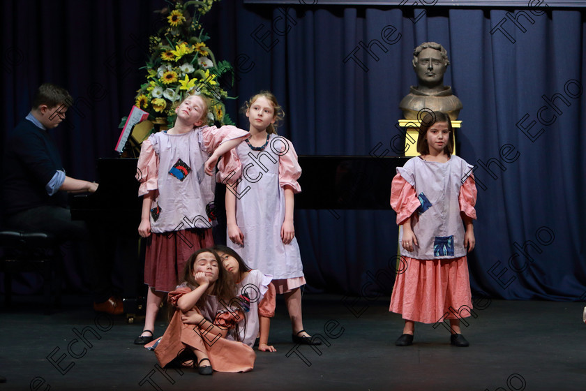 Feis28022019Thu64 
 62~67
CADA Performing Arts performing extracts from Annie.

Class: 103: The Rebecca Allman Perpetual Trophy Group Action Songs 10 Years and Under Programme not to exceed 10minutes.

Feis Maiti 93rd Festival held in Fr. Mathew Hall. EEjob 28/02/2019. Picture: Gerard Bonus