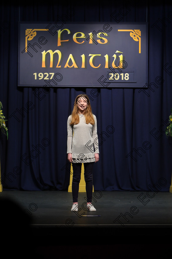 Feis12032018Mon16 
 16
Cliona Marshall reciting her poem for a commended 
 Speech and Drama Class: 365: Solo Verse Speaking Girls 10 Years and Under Section 4 Feis Maiti 92nd Festival held in Fr. Mathew Hall. EEjob 12/03/2018 Picture: Gerard Bonus