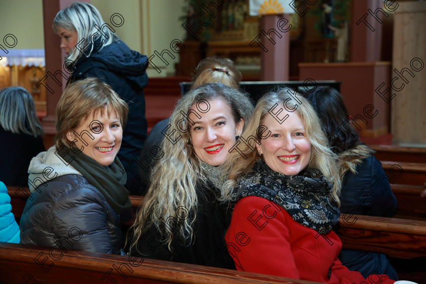 Feis0302109Sun01 
 1
Julianne Moynihan, Agata Pfizer and Hilary Wycherley members of Forte Mixed Voices.

Class: 76: The Wm. Egan Perpetual Cup Adult Sacred Choral Group or Choir Two settings of Sacred Words.

Feis Maiti 93rd Festival held in Fr. Matthew Hall. EEjob 03/02/2019. Picture: Gerard Bonus.