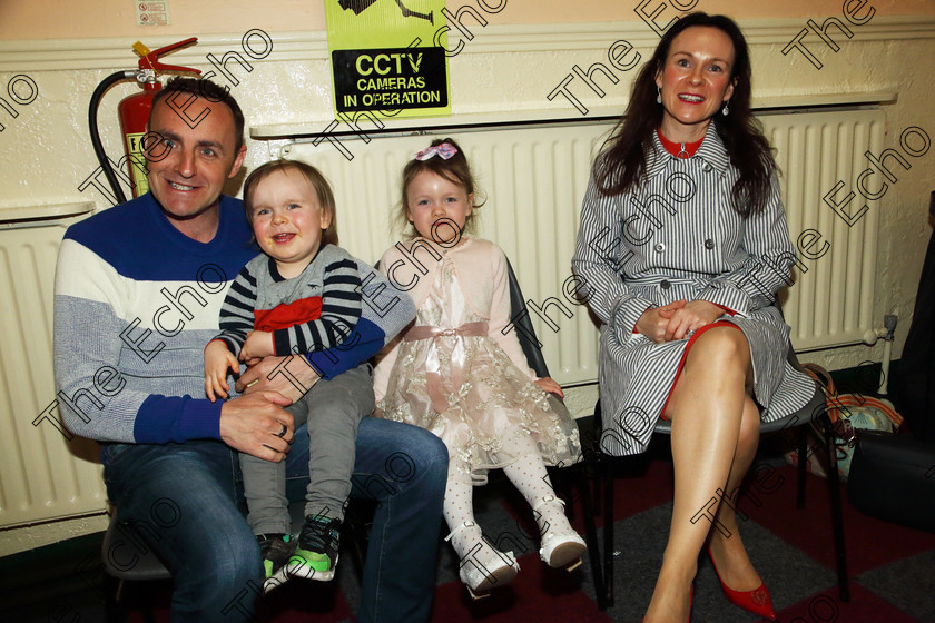 Feis31032019Sun43 
 43
1st time performer Avaleigh Murphy from Killeagh with her parents Jason and Diane and brother Blake.

Class: 369: Solo Verse Speaking Girls 6 Years and Under Section 3 Either Ice Cone Island Bernard Lodge or Night Fright Marian Swinger.

Feis Maiti 93rd Festival held in Fr. Mathew Hall. EEjob 31/03/2019. Picture: Gerard Bonus