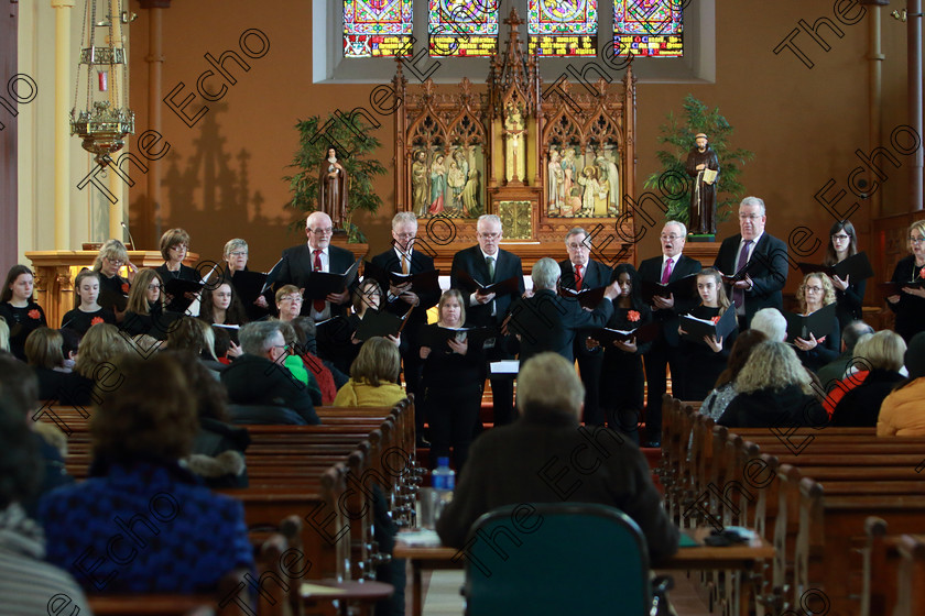 Feis0302109Sun32 
 31~33
Castlemartyr Choir singing Linden Lea Conducted by Toms O Tuama.

Class: 79: The Holy Trinity Perpetual Cup Chamber Choirs Two Contrasting Songs.

Feis Maiti 93rd Festival held in Fr. Matthew Hall. EEjob 03/02/2019. Picture: Gerard Bonus.