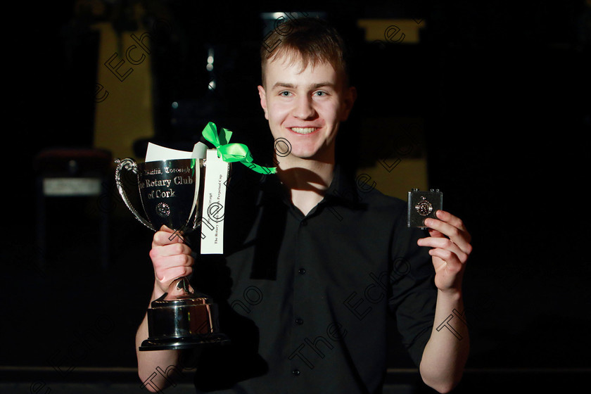 Feis0602109Wed30 
 30
Cup Winner and Silver Medallist Jack Ryan from Carrigaline for Beethovans Cello Sonata No. 4 orchestra provided by Denise Crowley.

Class: 247: The Rotary Club of Cork Perpetual Cup Violoncello Solo Senior (a) Debussy Prologue, 1stmvt. from Sonata. (b) Contrasting piece not to exceed 5 minutes.

Feis Maiti 93rd Festival held in Fr. Matthew Hall. EEjob 06/02/2019. Picture: Gerard Bonus