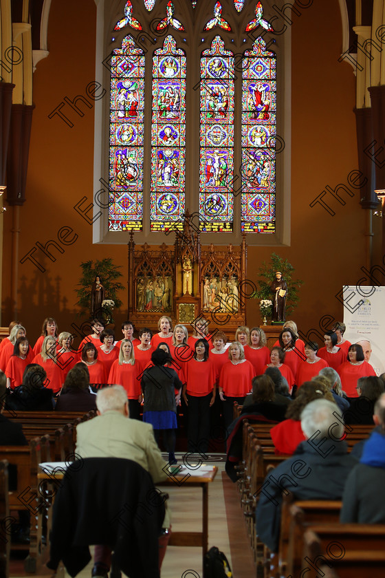 Feis04022018Sun23 
 17~23
Java Ladies Chorus conducted by Serena Standley being marked by adjudicator, Richard Deering
 Holy Trinity Capuchin Church Adult Choirs Class: 76: The Wm. Egan Perpetual Cup Adult Sacred Choral Group or Choir Feis Maiti 92nd Festival held in Fr. Matthew Hall. EEjob 02/02/2018 Picture: Gerard Bonus.