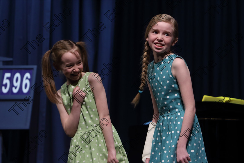 Feis27032018Tue75 
 65~69
A fabulous 90 marks for the family of Faye, Sophia and Charlotte Herlihy from Ballinhassig performed in the Family Class A programme of own choice not to exceed 10 minutes they called it Sisterhood every adjudicator at this years Feis awarded the top mark of 90 points to one or two acts, many adjudicators dont give the highest score in years of adjudicating, reflecting the very high standard going through the doors of Fr. Mathew Hall. 
 Feis Maiti 92nd Festival held in Fr. Mathew Hall. EEjob 28/03/2018 Picture: Gerard Bonus