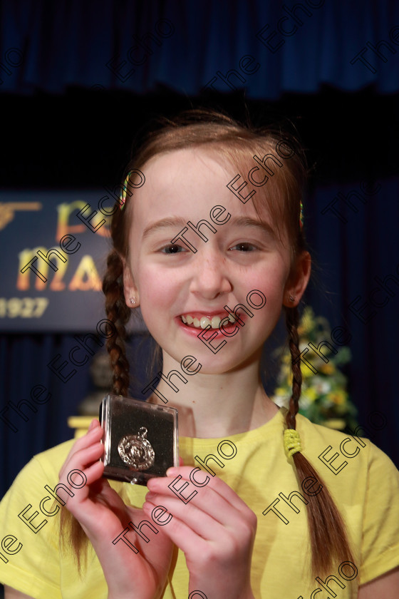 Feis14032019Thu29 
 29
Silver Medalist Charlotte Herlihy from Ballinhassig for her performance of Never Can Say Goodbye.

Class: 328: The Fr. Nessan Shaw Memorial Perpetual Cup Dramatic Solo 10YearsandUnder Section 2 A Solo Dramatic Scene not to exceed 4 minutes.

Feis Maiti 93rd Festival held in Fr. Mathew Hall. EEjob 14/03/2019. Picture: Gerard Bonus.