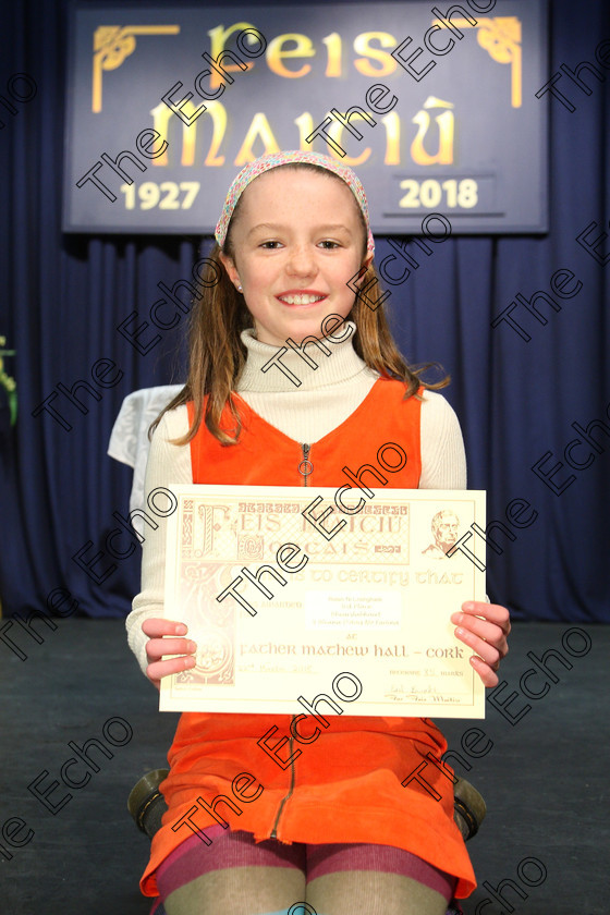 Feis22032018Thu16 
 16
Joint 3rd place Risn Connolly from Glanmire.

Labhairt na Filocht agus Mreanna Drmaochta Class: 516: Bharslabhairt 9 Bliana DAois N Faoina Roinn 2 Feis Maiti 92nd Festival held in Fr. Mathew Hall. EEjob 22/03/2018 Picture: Gerard Bonus