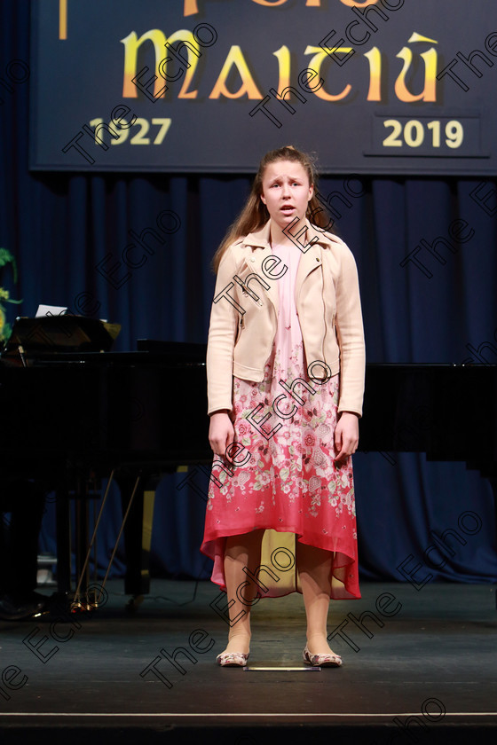 Feis26022019Tue38 
 38
Ellen Sjaberg singing.

Class: 53: Girls Solo Singing 13 Years and UnderSection 1 John Rutter A Clare Benediction (Oxford University Press).

Feis Maiti 93rd Festival held in Fr. Mathew Hall. EEjob 26/02/2019. Picture: Gerard Bonus