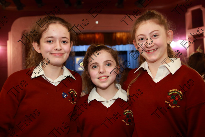 Feis27022019Wed48 
 48
Faye Clancy, Marie Humphries and Ava McKenna from Loreto Fermoy.

Class: 83: The Loreto Perpetual Cup Secondary School Unison Choirs

Feis Maiti 93rd Festival held in Fr. Mathew Hall. EEjob 27/02/2019. Picture: Gerard Bonus