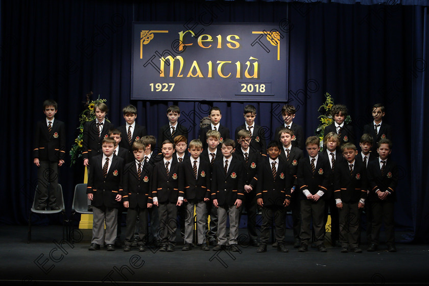 Feis23022018Fri05 
 2~5
CBC Cork 4th Class performing.
 Speech and Drama Class: 476: The Peg OMahony Memorial Perpetual Cup Choral Speaking 4th Class Feis Maiti 92nd Festival held in Fr. Mathew Hall. EEjob 23/02/2018 Picture: Gerard Bonus.