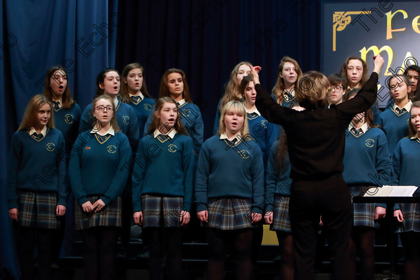 Feis12042018Thu60 
 56~60
Glanmire Community School Senior Choir singing The Water Is Wild and Mack The Knife Conducted by Ann Mannix.

Singing Class: 81: The Father Mathew Perpetual Shield 19 Years and Under Feis Maiti 92nd Festival held in Fr. Mathew Hall. EEjob 12/04/2018 Picture: Gerard Bonus