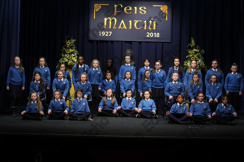 Feis23022018Fri33 
 32~36
St. Marys NS Cobh performing (Pam Golden) 
 Speech and Drama Class: 476: The Peg OMahony Memorial Perpetual Cup Choral Speaking 4th Class Feis Maiti 92nd Festival held in Fr. Mathew Hall. EEjob 23/02/2018 Picture: Gerard Bonus.